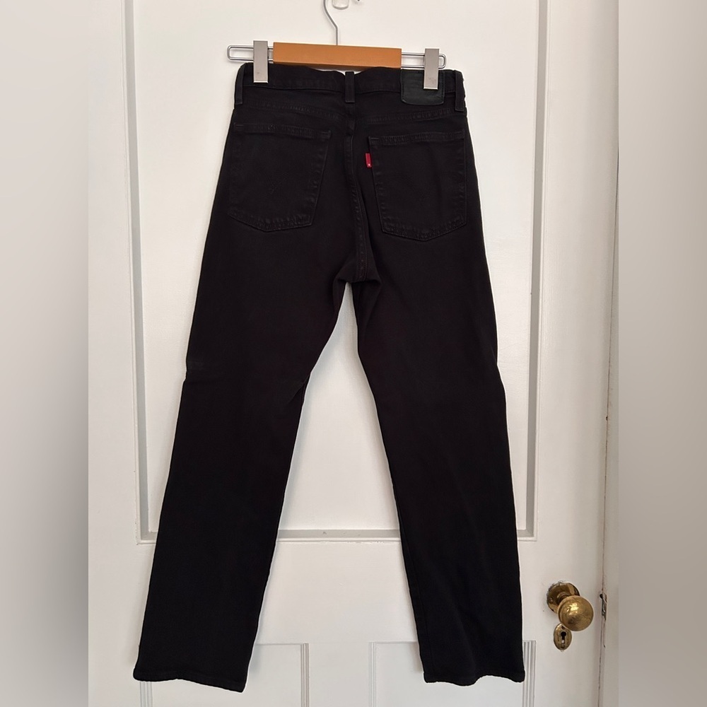Women’s Levi’s Wedgie Straight Black Jeans Size 24 - Picture 8 of 10